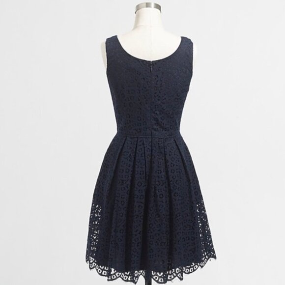 ⭐ J. Crew Navy Lace Dress Size 2 - Picture 2 of 14